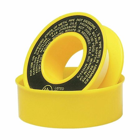 ALL-SOURCE 1/2 In. x 260 In. Yellow Thread Seal Gas Line Tape 017064